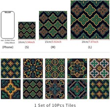 10Pcs Self Adhesive Peel Stick Wall Tile Stickers Kitchen Bathroom Floor Decor