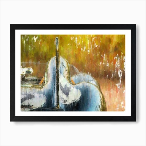 Type fin art print - fin, framed