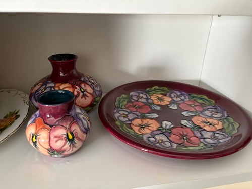 Moorcroft set pansy - moorcroft,