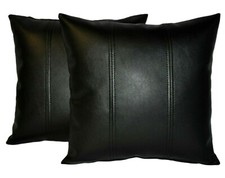 2 Black Stripe Faux Leather