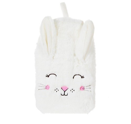 White rabbit hot water bottle - white,
