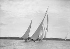 The ketch Corisande under sail