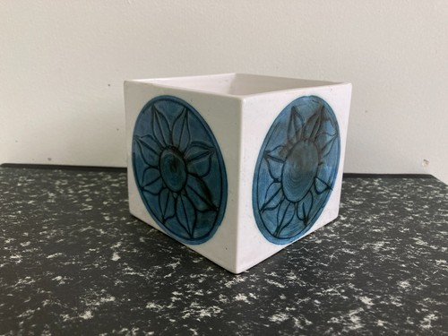 Troika pottery cube jar - pottery,