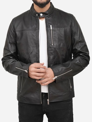 Casual black biker leather - casual,