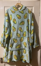 Avocado Print F&F One Size Hooded Oodie Exc Condition 