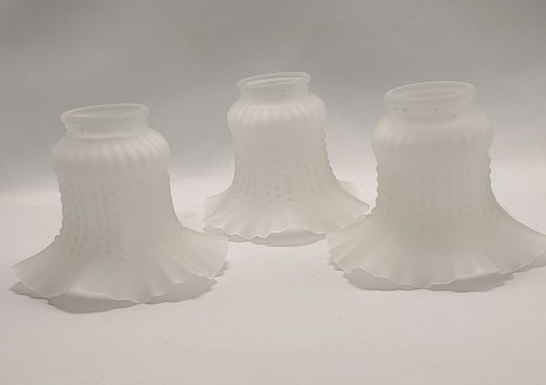 Vintage frosted tulip glass - vintage,
