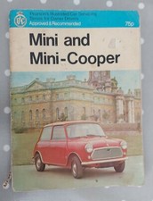 Mini and Mini-Cooper RAC Pearsons Illustrated Car Servicing Manual 1970s