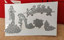 Mixed Die Set - Lady in Gown, Shoe, Flowers, Floral Edge, Floral Corner