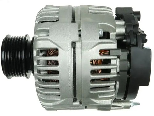 Alternator with freewheel belt