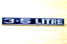 3.5 LITRE BLACK/CHROME ROVER P5 P5B CAR BOOT BADGE all 3 pins OK