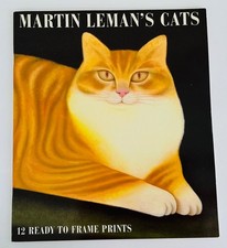 Martin Leman’s Cats; 12 Ready to Frame Prints in One Softcover Book FREE SHIP