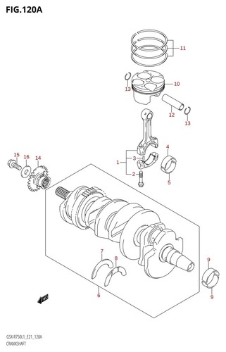 Suzuki genuine crank pin - suzuki,