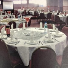 Wooden Banquet Table with Folding Legs, 