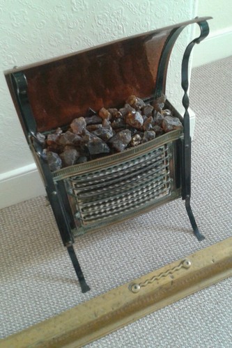 Antique copper hood - , brass