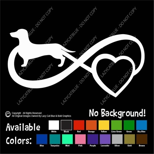 Dachshund infinity decal - dachshund,