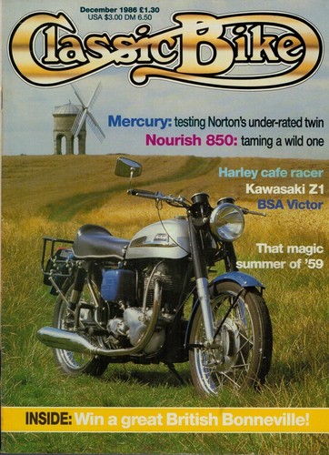 Classic bike magazine 1986 - classic,