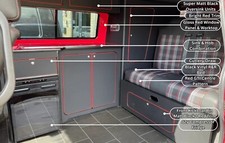 VW T4 SWB Matt Black/Red Light