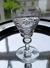  FINE QUALITY GRAPE + VINE ROYAL BRIERLEY PORT/SHERRY GLASSES CIRCA 1900 