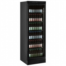 Black glass door cooler drinks - glass,