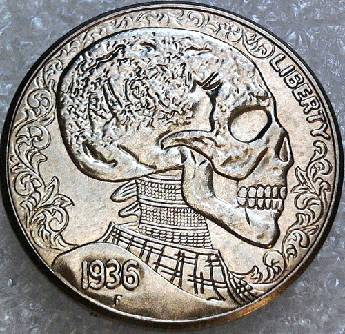 Hobo nickel skull head - hobo,