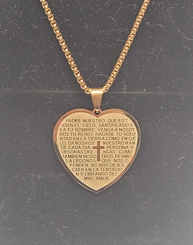 Gold plated our - father, prayer