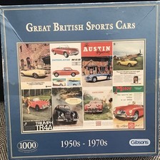 Gibsons Great British Sports Cars 1950s-1970s  1000 Pieces Jigsaw