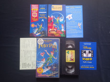 Disney Classic release 'PETER PAN' VHS video with all original promo leaflets