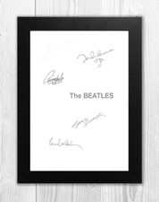 The Beatles White Album A4 signed photograph poster. Choice of frame.
