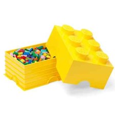 LEGO Storage Brick 6 Knobs Yellow, Stackable Box 8.47 l LARGE BEDROOM  DESK TIDY