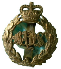 2nd Dragoon Guards Queens Bays Cap Badge QC Brass Slider Antique Org