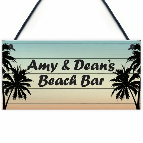 Personalised beach bar sign - beach,