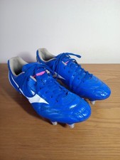 Mizuno Rugby Boots Monarcida Neo Soft Ground Football Boots Size 7.5 Blue