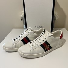 Gucci Ace Bee White Leather