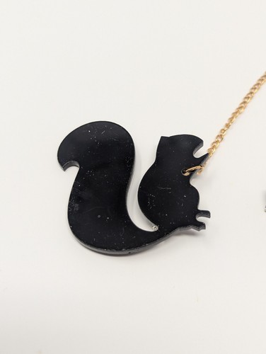 Squirrel and acorn brooch - acorn,