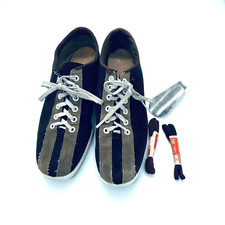 Brunswick Men's Sz 8 Bowling Shoe Genuine Leather Vtg Retro Professional