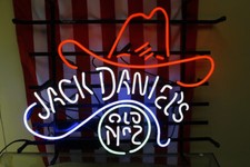 No.7 Whiskey Distillery Hat 20"x16" Neon Light Sign Lamp Bar Open Wall Decor