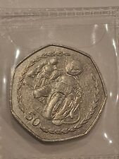 Extremely RarePhillip Mcallen Motorbike TT Races 50p Coin 1997