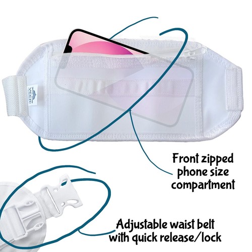 Adjustable white hajj - white, belt