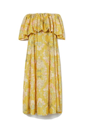 2020 yellow floral - h&m, a/w
