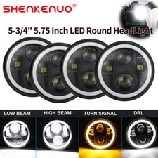4PCS 5-3/4 5.75" Round LED