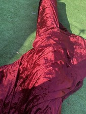 3M Raspberry Velour Velvet Stretch Fabric Upholstery Clothes Off Roll W1.6m (6