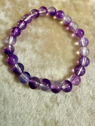 Glass 8mm purple white - glass,