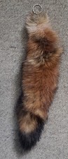 Real Fox Brush Tail Keyring