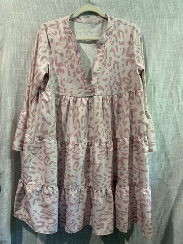 Leppard print dress size l - leppard,