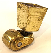 Solid brass square cup castor