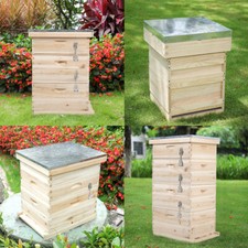 2/3/4 Tier Langstroth Beehive Box Beekeeping Honey Bee Brood House/Hive Frame UK