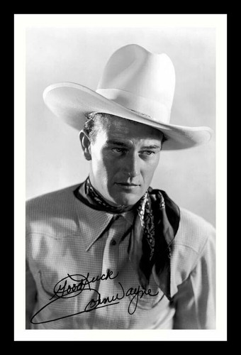 John wayne autograph signed - wayne,
