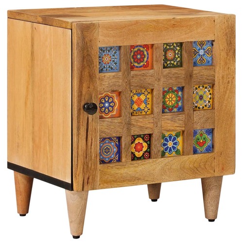 Bedside cabinet solid mango - bedside,