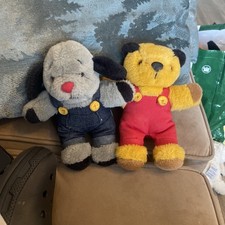 Sooty and Sweep & Co Teddy Plush Vintage Tv Show With Working Squeak Box 13"