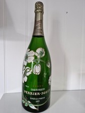 Vintage Perrier Jouet Shop Display Large Empty Bottle, Sealed  1969 Rare